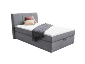 Graues Einzelbett von Möbel Boss