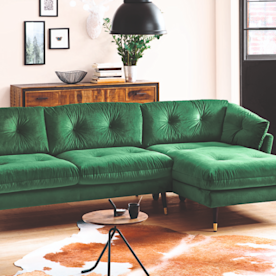 Grünes Sofa