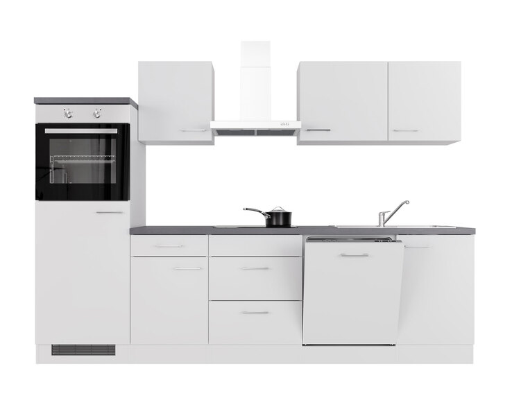 Küchenblock Neo Weiß/Beton 280cm