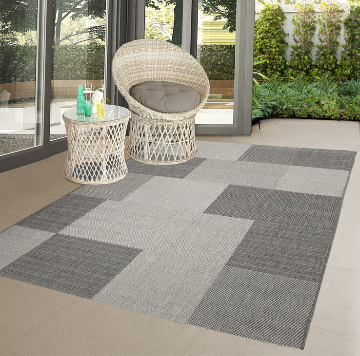 Flachgewebe Teppich Maestro 160 x 220 cm grau