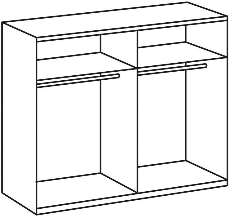 Schwebetürenschrank Anna Plankeneiche Nachbildung ca. 225 x 210 x 65 cm