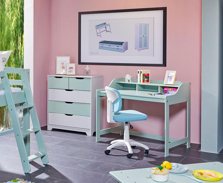 Schreibtisch Lucas Desk 110 x 69 cm Grün