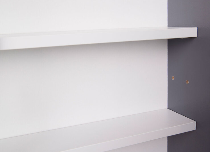Sammlervitrine Hendrik Grau/Weiß 80x60x9,5 cm