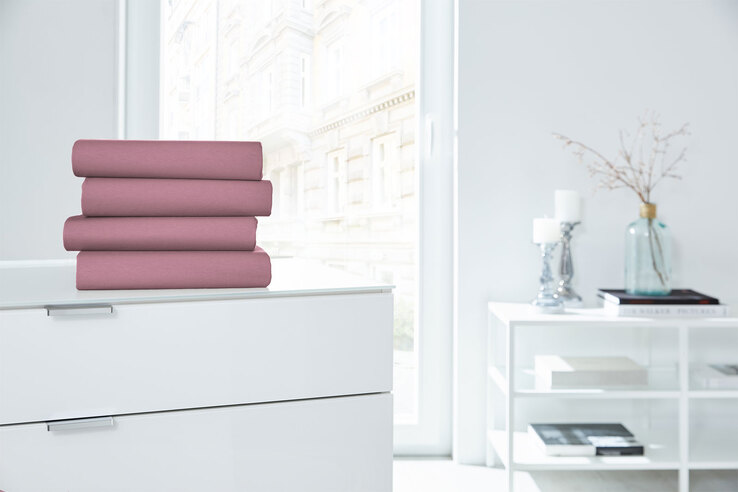 Vario Spannbetttuch Stretch Elasthan-Feinjersey 90 x 200-120 x 220 cm rosenholz