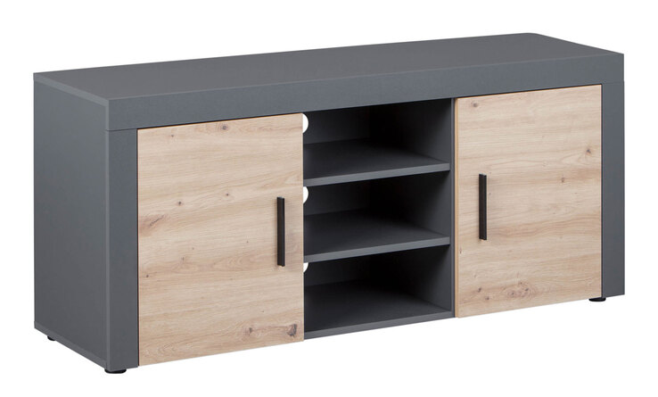 TV-Kommode Roland TV grau/braun 134x59x40 cm
