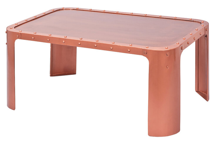 Couchtisch Niklas 110 x 45 cm Metall Kupferfarbig