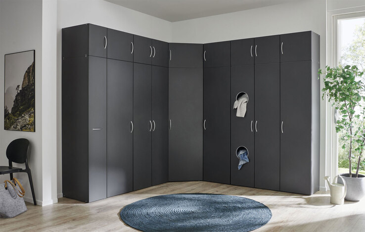 Aufsatzschrank Multiraumkonzept 40x40x40 cm grau