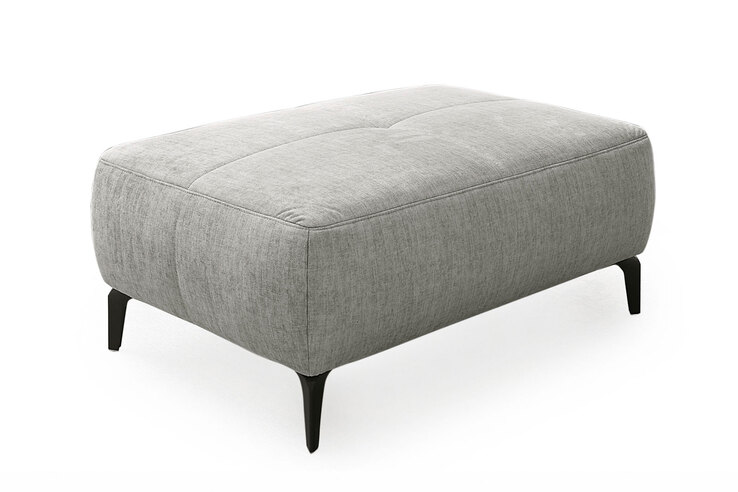 Hocker Salo Stoffbezug Hellgrau 111x45x79 cm