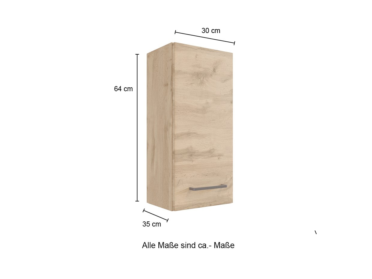 Badkombination Limburg braun 130 cm 4-teilig B/H/T 130x200x50 cm 