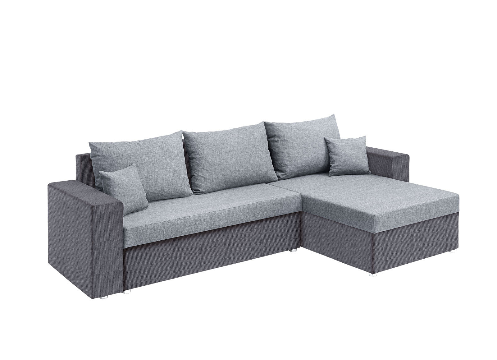 Ecksofa Samba II Stoffbezug Grau ca. 250 x 146 cm 