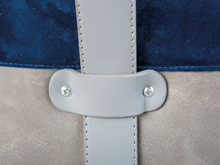 Hocker Milian blau/grau 38 x 43 x 32,5 cm