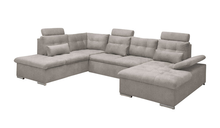 Wohnlandschaft Medan Taupe 324x107x218 cm