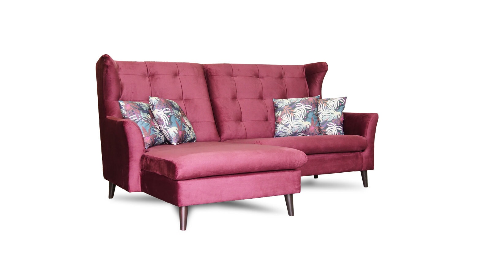 Ecksofa Lyon, Burgund rot