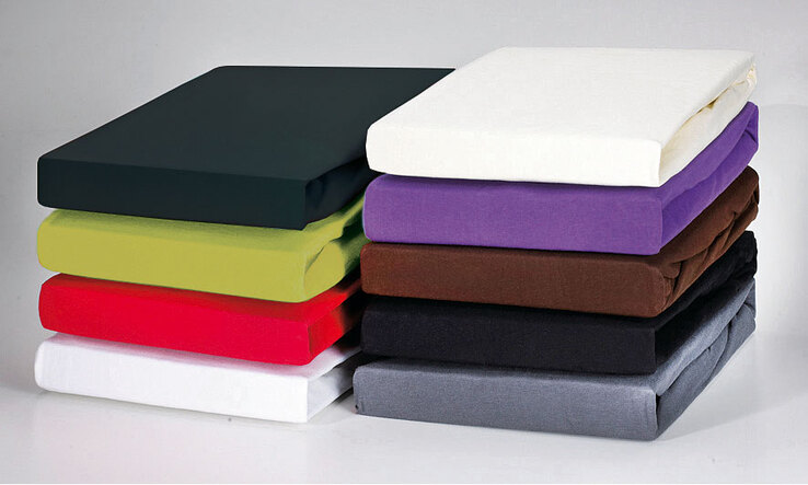 2er Set - Jersey-Spannbetttuch Baumwolle Weiß ca. 90 x 200 cm