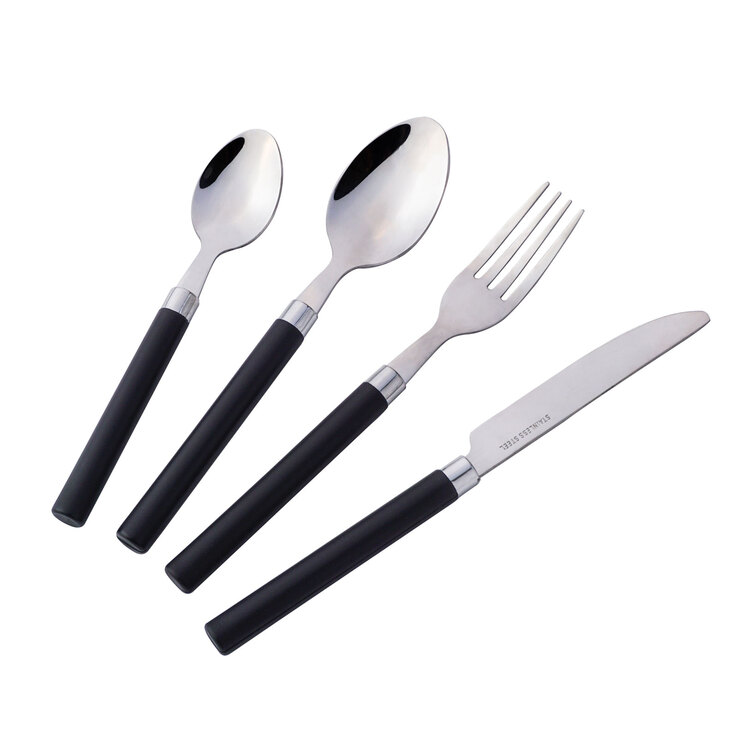 Besteckset Malmö 24tlg. schwarz Edelstahl