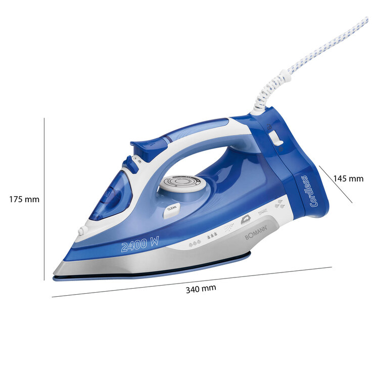 BOMANN Dampfbügeleisen DB 6006 CB kabellos blau