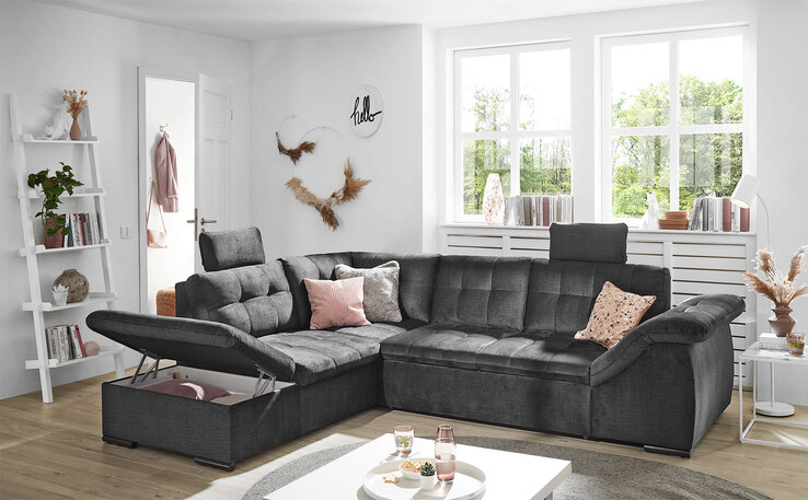 Ecksofa Estrella 217 x 283 cm anthrazit