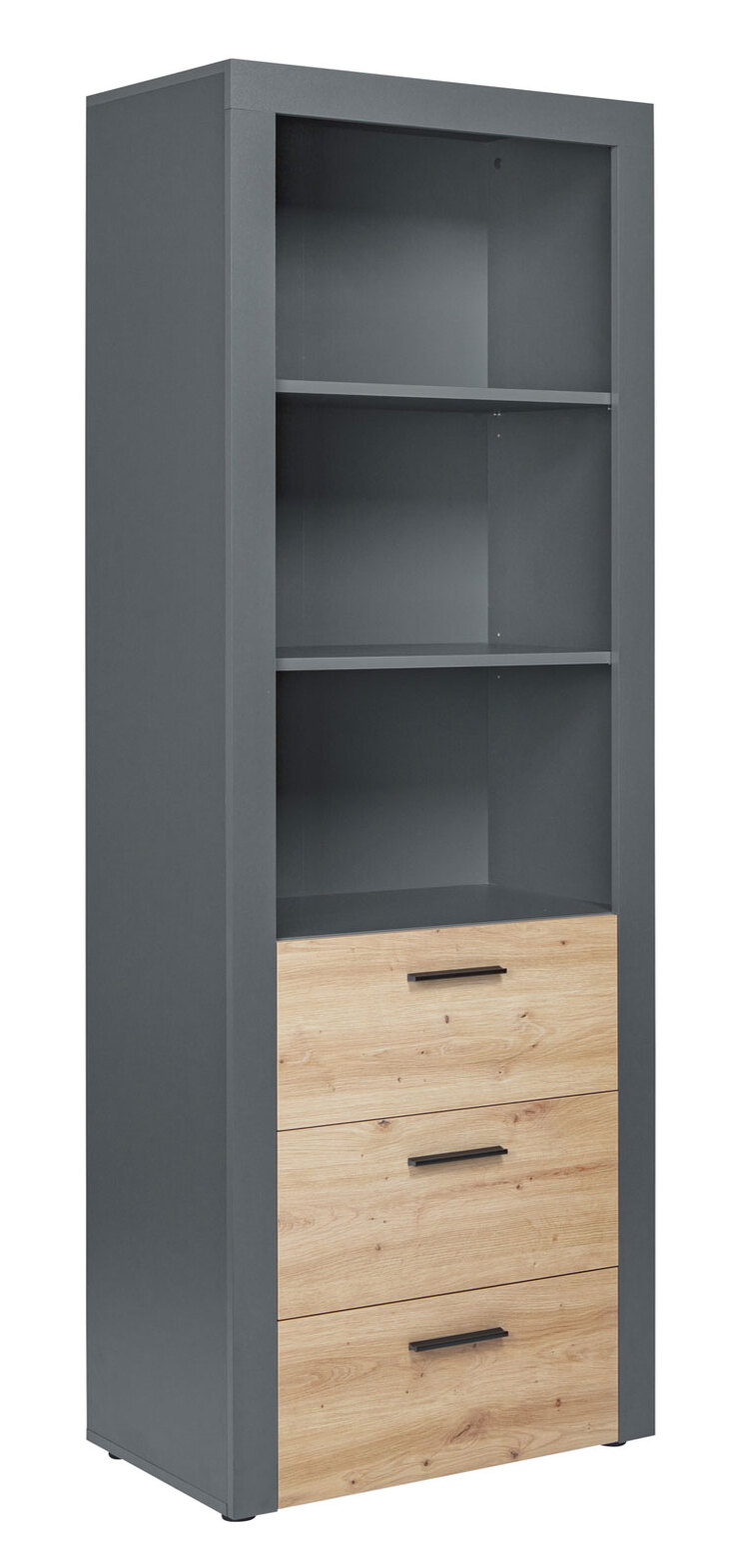Regal Roland grau/braun 68,6x190x41,6 cm