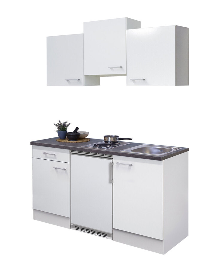 Flex-Well Küchenblock Lucca Weiß 150cm
