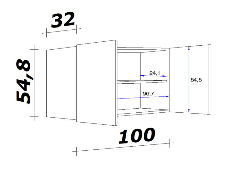 Hängeschrank Lucca Weiß