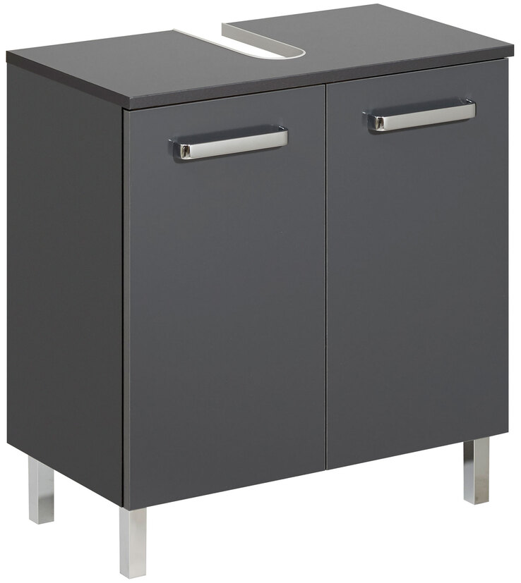 Waschbeckenunterschrank 60 cm - Anthrazit - QUICKSET 311