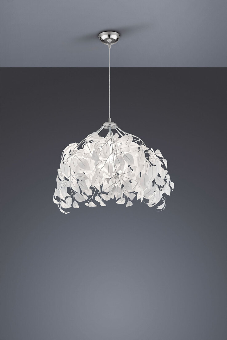 Retrofit Pendelleuchte LEAVY weiß 38cm 150cm Metall Kunststoff höhenverstellbar