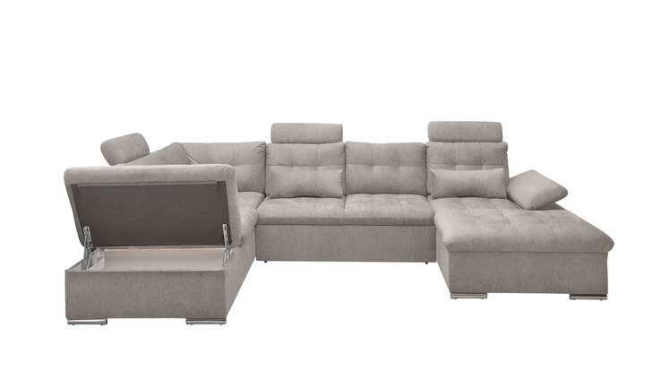 Wohnlandschaft Medan Taupe 324x107x218 cm