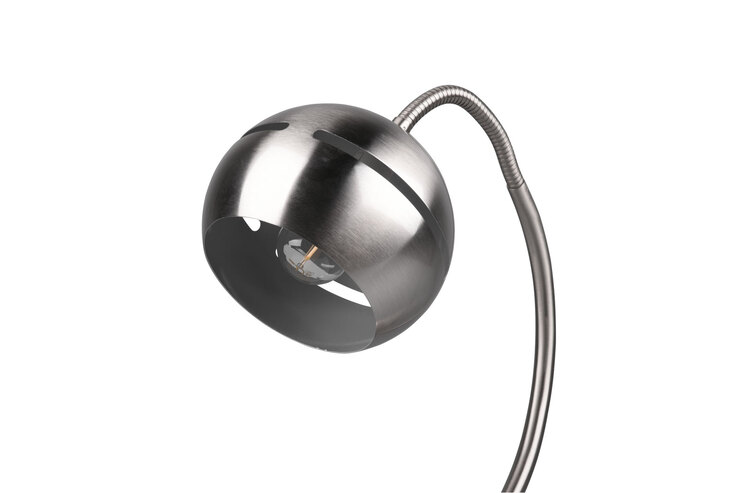 Fletcher Tischleuchte 593300107 grau, silberfarbig, B/H: 15 / 42,5 cm, Metall