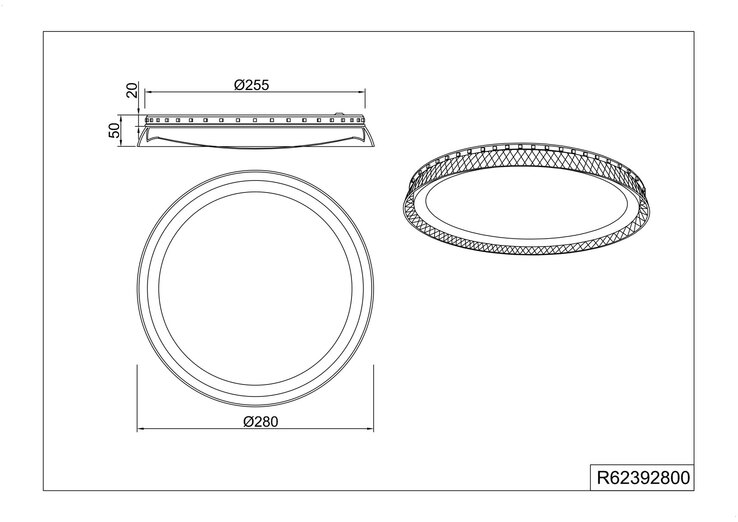 LED Deckenlampe THEA 28 cm