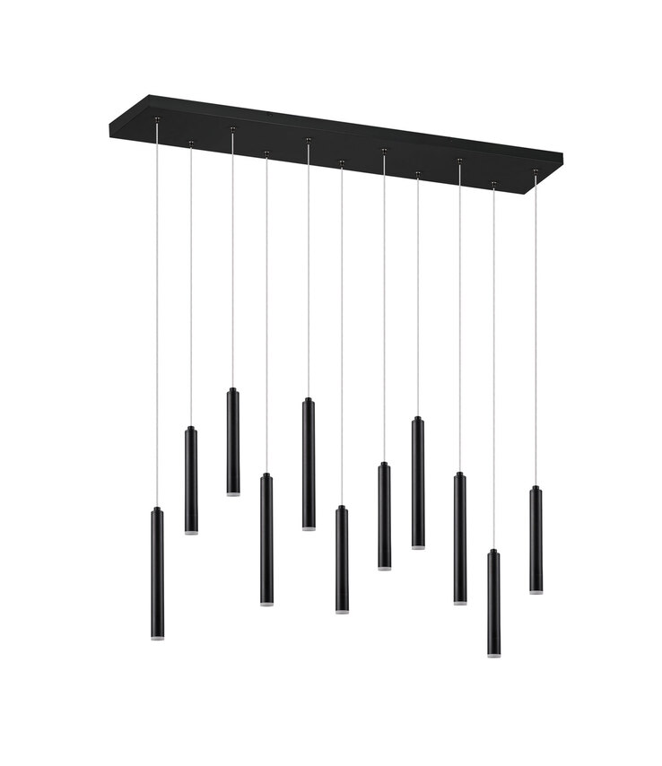 Tubular Pendelleuchte schwarz, 321611132, B/H/T: 115/150/15 cm, Metall