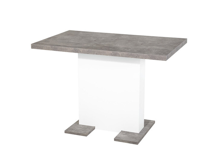Tisch Britt Beton-Optik/Weiß 110-150 x 69 cm
