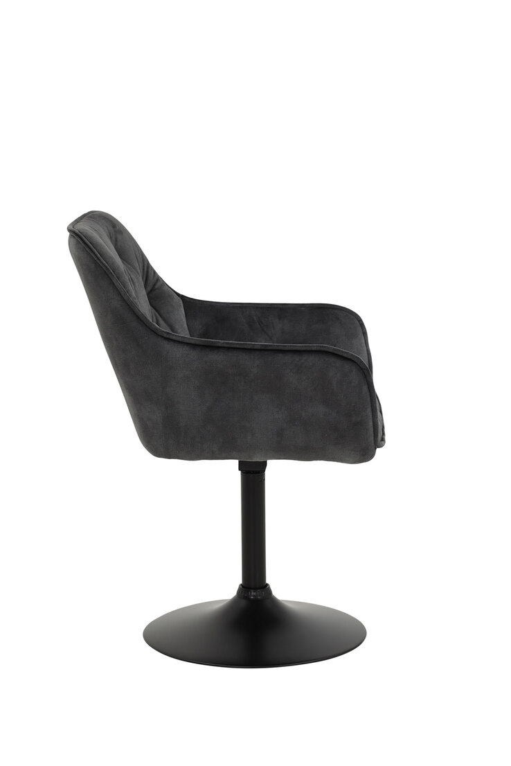 Stuhl BIRTE, Samtvelour Vintage Anthrazit