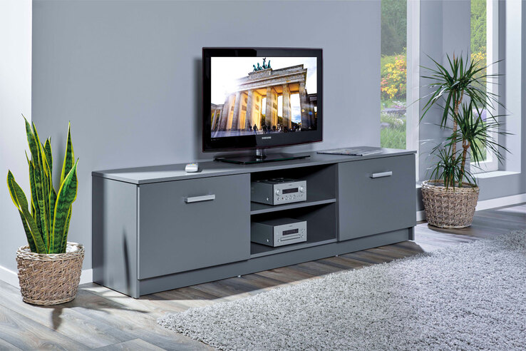 Lowboard Robert TV Grau 180x50,8x40 cm