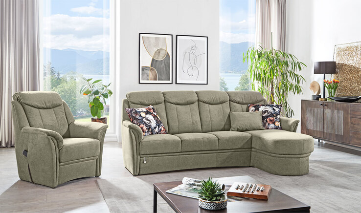 Ecksofa Multiplan 235x99x145 cm grün