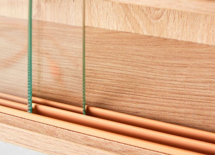 Sammlervitrine Mats Artisan-Eiche Dekor 80x60x9,5 cm