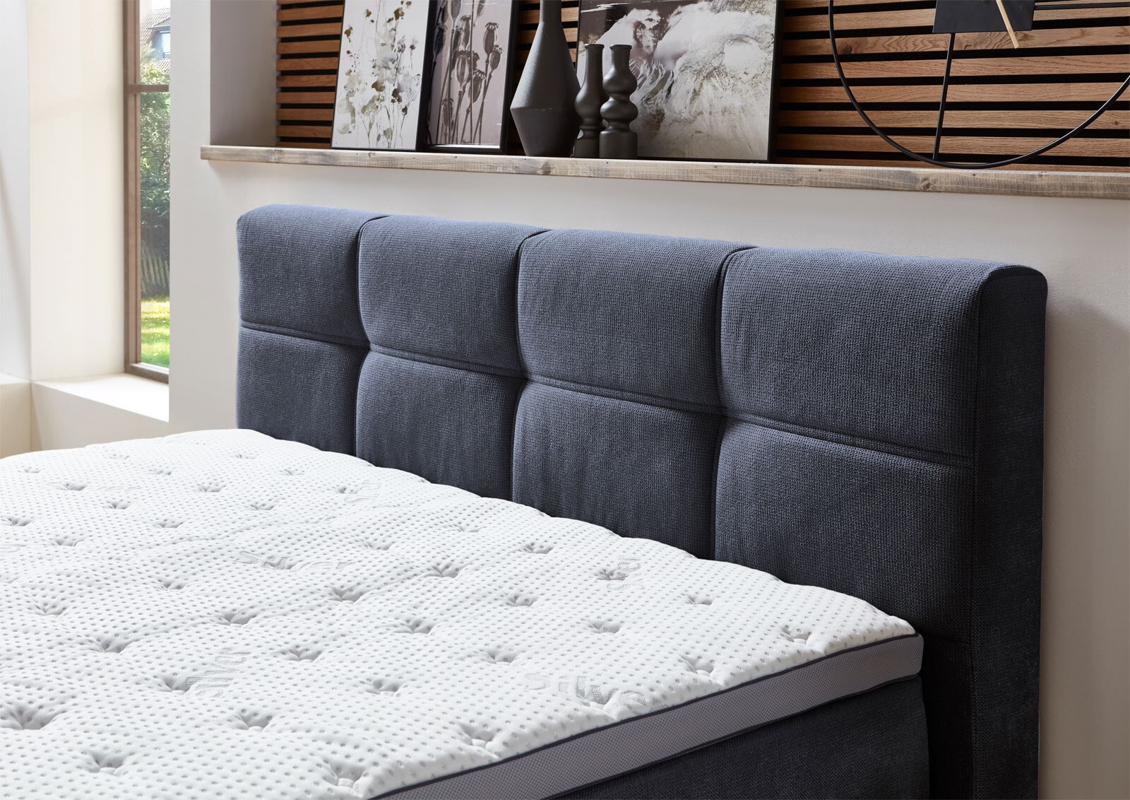 Boxspringbett Portage 180x200 cm blau 