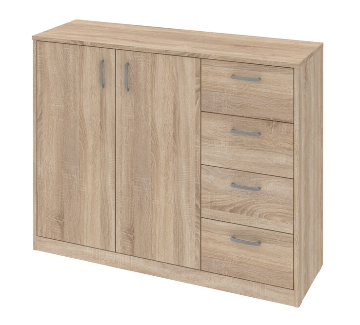 Kommode Mega Typ 39 Eiche Sägerau-Optik106,4x84,8x36,5cm