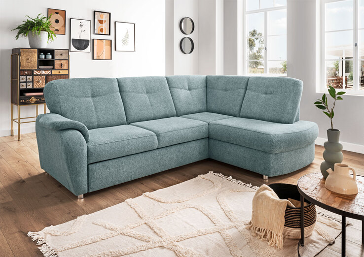Ecksofa Edina Bezug Corto Mint B/H/T 180x91x260cm