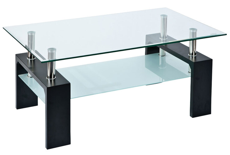 Couchtisch Amelio schwarz MDF 100x45x60 cm