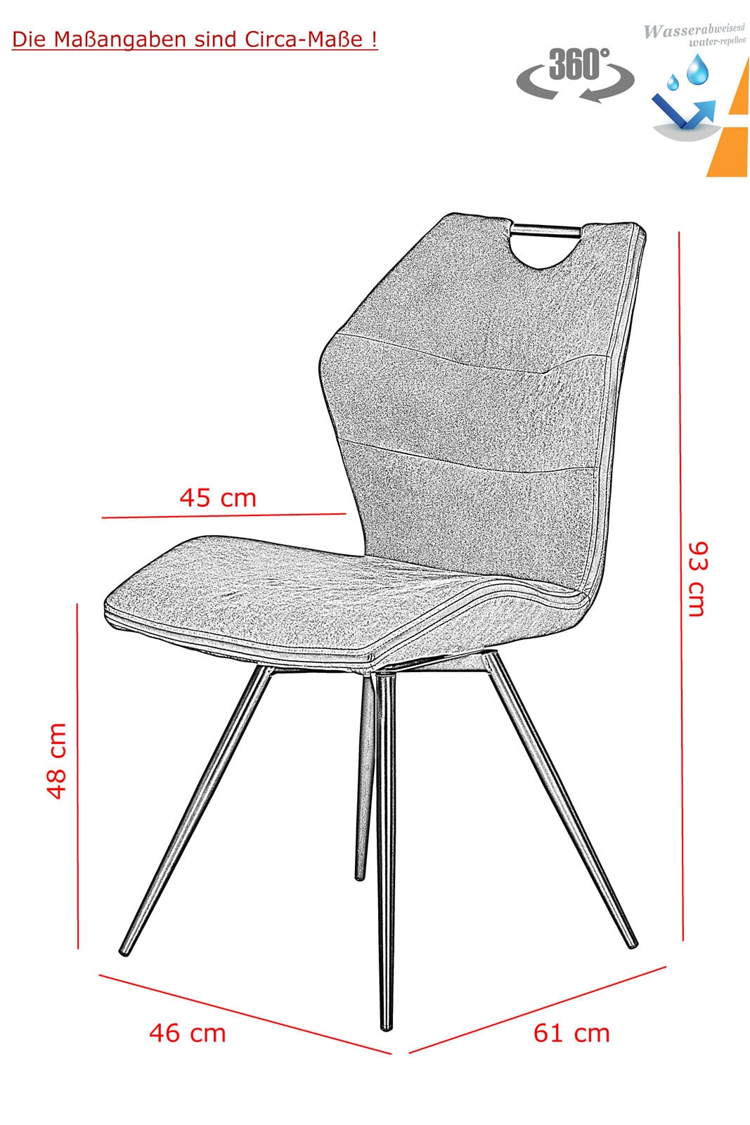 Stuhl Ariela Mikrofaser Vintage Schlamm / Gestell schwarz