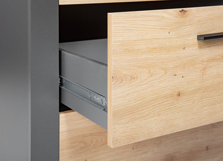 Regal Roland grau/braun 68,6x190x41,6 cm