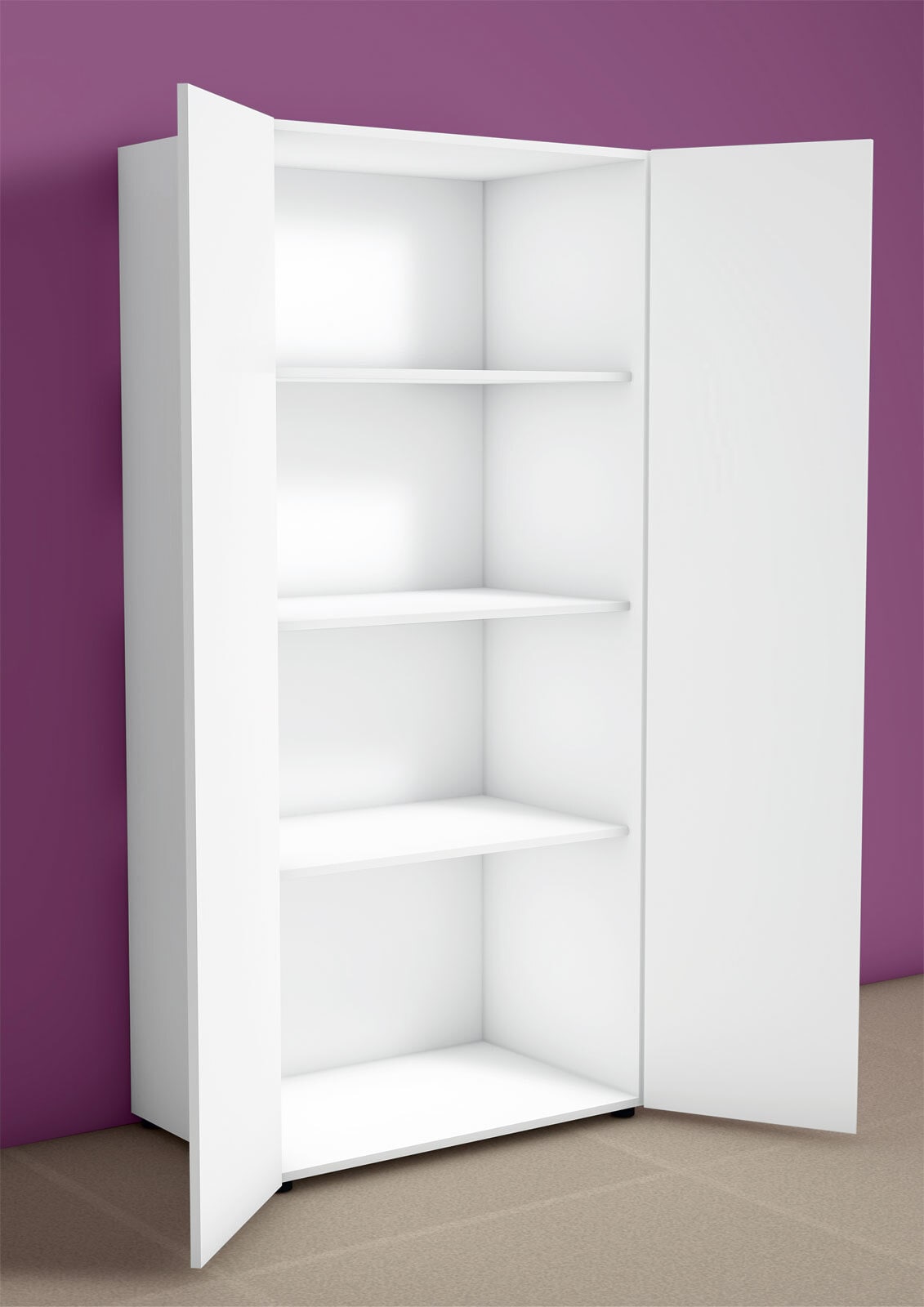 Wäscheschrank Base Weiß Nachbildung ca. 80 x 170 x 42 cm 