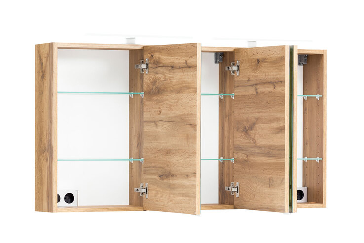 Spiegelschrank BRÜGGE Wotaneiche B/H/T 120x64x20cm
