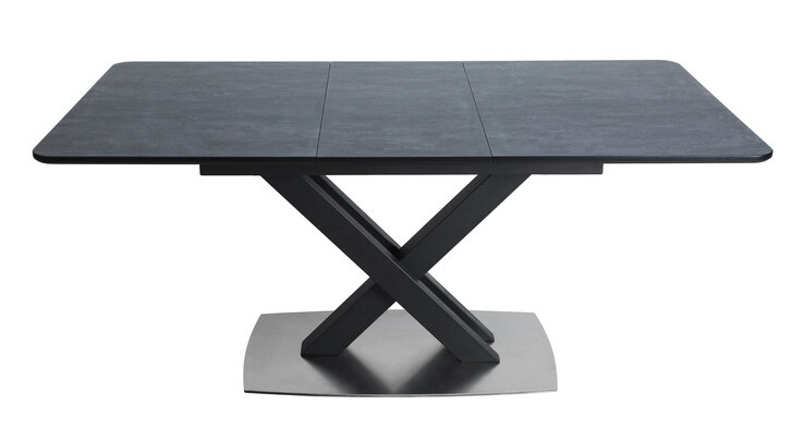 Tisch Hugo Schwarz/Dunkelgrau 130(170)x76x90 cm