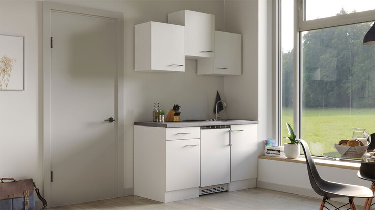 Küchenblock Neo Weiß/Beton 150cm