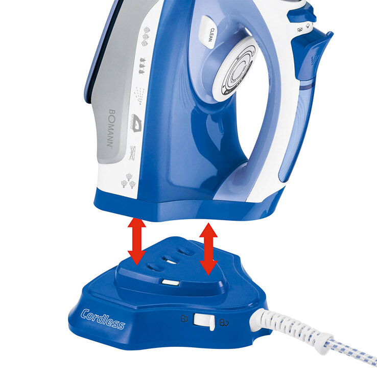 BOMANN Dampfbügeleisen DB 6006 CB kabellos blau