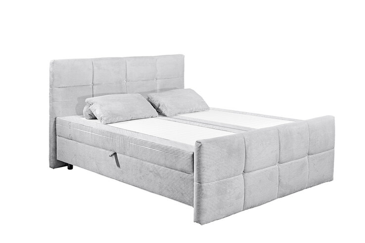 Polsterbett Tijuana 180x117x225 cm Bezug Cord grau