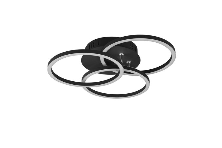 LED Deckenlampe Circle schwarz 43,5cm 9,5cm Fernbedienung dimmbar CCT Metall