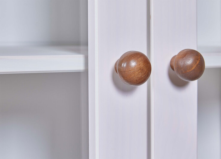 Vitrine Jacob Kiefer massiv lackiert 90 x 190 x 38,4 cm