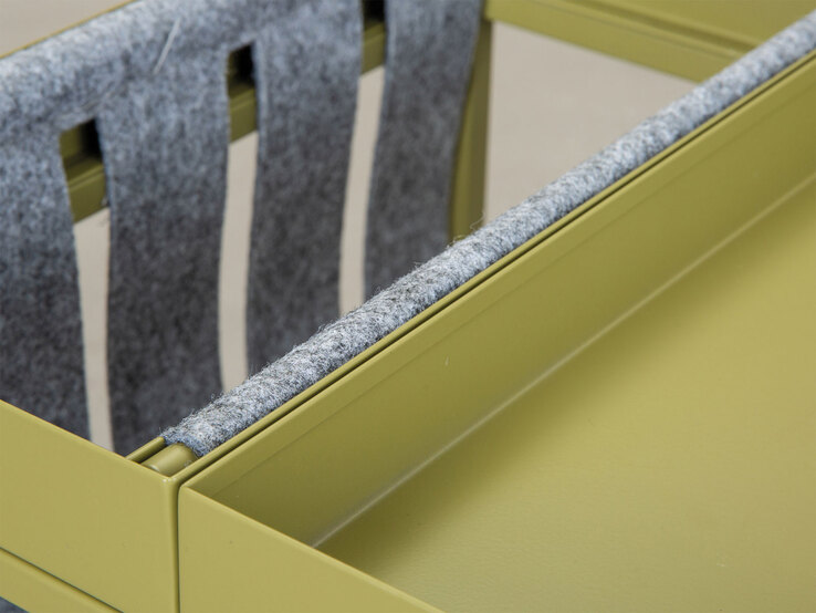 Beistelltisch Till Magazin 35 x 40 x 35 cm Metall Olive
